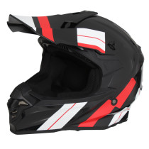 Casque Cross VITO Tivoli Noir Brillant / Rouge / Blanc