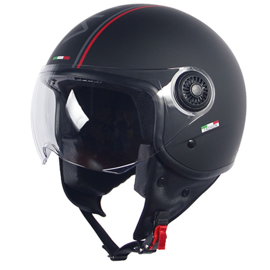 Casque Jet VITO Loreto Fashion Noir Mat
