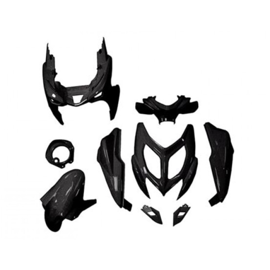 Kit carénages scooter MBK 50 Nitro / Yamaha 50 Aerox après 2013 Noir mat