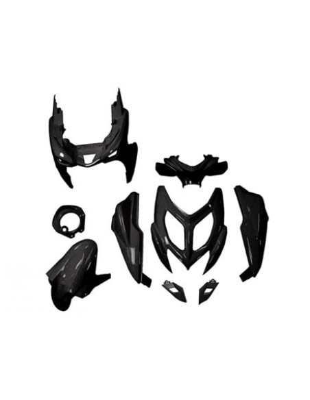 Kit carénages scooter MBK 50 Nitro / Yamaha 50 Aerox après 2013 Noir mat