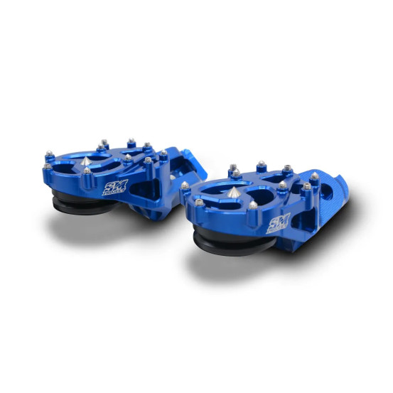 Repose pieds supermotard bleus SM PROJECT - Modèle S - TM RACING 125 à 530 2022-
