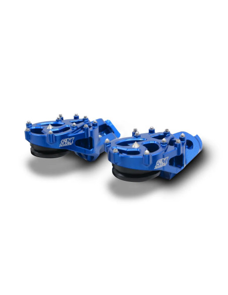 Repose pieds supermotard bleus SM PROJECT - Modèle S - TM RACING 125 à 530 2022-