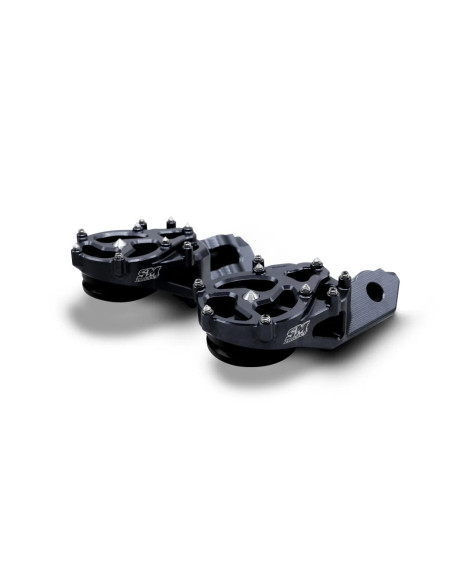 Repose pieds supermotard noirs SM PROJECT - Modèle S - HUSQVARNA / KTM 2023-2026 / GAS GAS 2024-2026