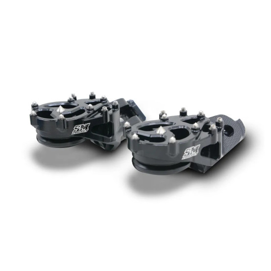 Repose pieds supermotard noirs SM PROJECT - Modèle S - TM RACING 125 à 530 2022-