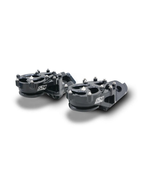 Repose pieds supermotard noirs SM PROJECT - Modèle S - TM RACING 125 à 530 2022-
