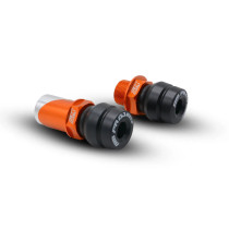 Kit tampons de protection d'axe de roue avant oranges SM PROJECT - KTM 790 à 1290 DUKE - ADVENTURE 2016-
