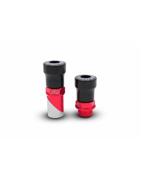 Kit tampons de protection d'axe de roue avant rouges SM PROJECT - Axe 22mm - GAS GAS / HUSQVARNA / KTM