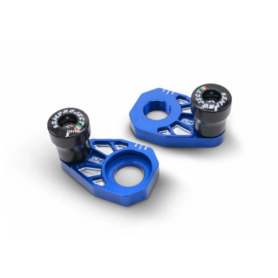 Tendeurs de chaine bleus avec protections SM PROJECT - GAS GAS / HUSQVARNA / KTM