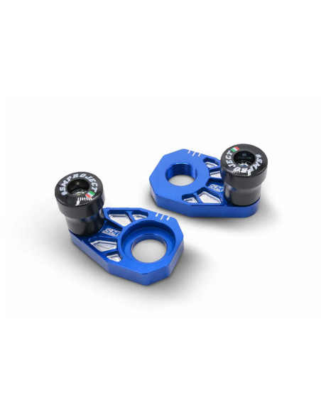 Tendeurs de chaine bleus avec protections SM PROJECT - GAS GAS / HUSQVARNA / KTM