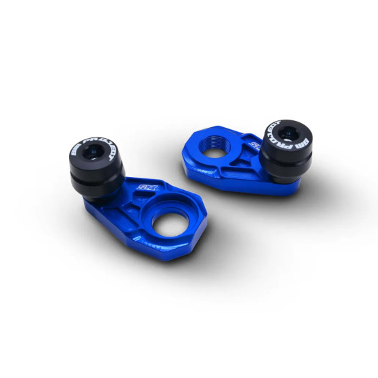 Tendeurs de chaine EVO bleus avec protections SM PROJECT - GAS GAS / HUSQVARNA / KTM