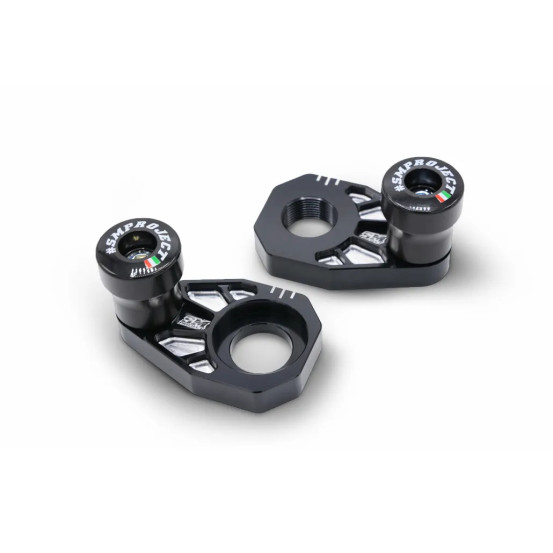 Tendeurs de chaine noirs avec protections SM PROJECT - GAS GAS / HUSQVARNA / KTM