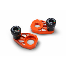 Tendeurs de chaine oranges avec protections SM PROJECT - GAS GAS / HUSQVARNA / KTM