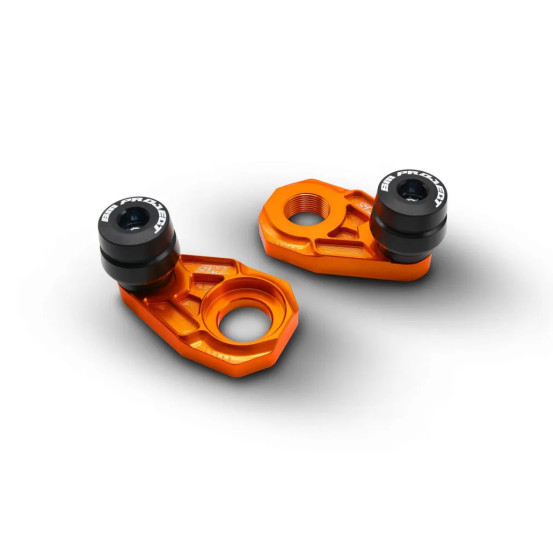 Tendeurs de chaine EVO oranges avec protections SM PROJECT - GAS GAS / HUSQVARNA / KTM