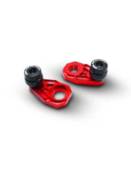 Tendeurs de chaine EVO rouges avec protections SM PROJECT - GAS GAS / HUSQVARNA / KTM