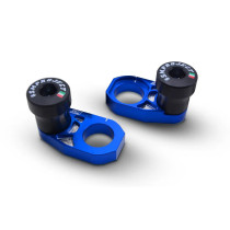 Tendeurs de chaine bleus avec protections SM PROJECT - HONDA 125-250 CR 2002-2007 / 250-450 CRF R 2002-