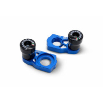Tendeurs de chaine bleus avec protections SM PROJECT - Axe 20mm - GAS GAS / HUSQVARNA / KTM