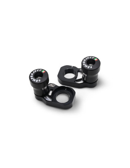 Tendeurs de chaine noirs avec protections SM PROJECT - Axe 22mm - TM RACING 250-530 SMR 2008-2015 / SMX 2006-2021