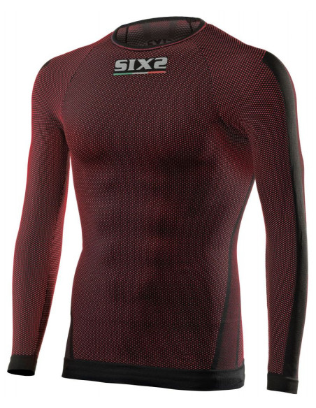 Maillot technique SIXS TS2 manches longues - Rouge noir