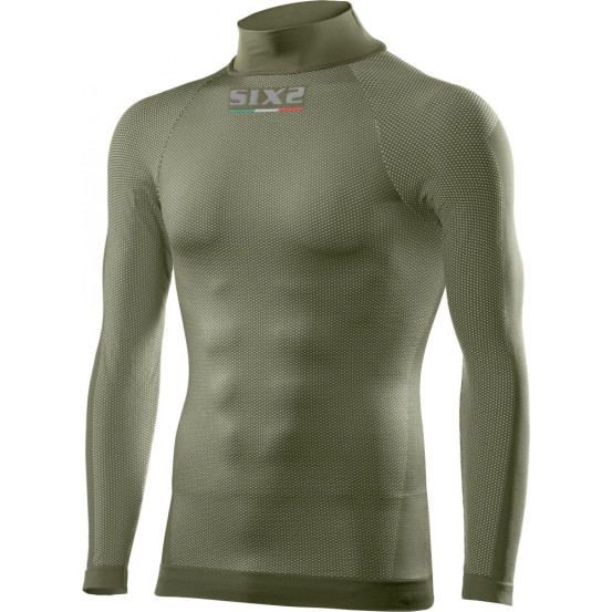 Maillot technique SIXS TS3 manches longues + col - Vert army