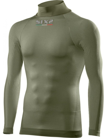 Maillot technique SIXS TS3 manches longues + col - Vert army