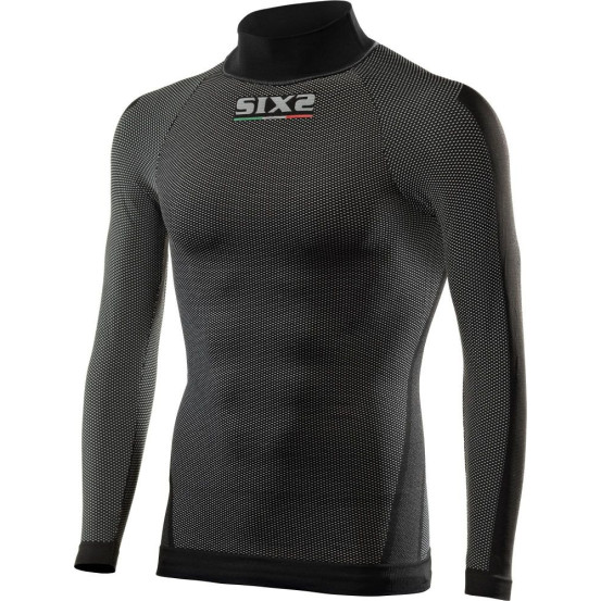 Maillot technique SIXS TS3 manches longues + col - Noir carbone
