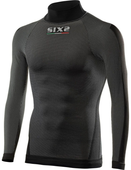 Maillot technique SIXS TS3 manches longues + col - Noir carbone