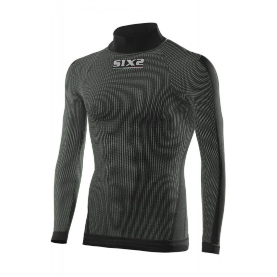 Maillot technique SIXS TS3 manches longues + col - Gris noir