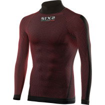 Maillot technique SIXS TS3 manches longues + col - Rouge noir