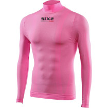 Maillot technique SIXS TS3 manches longues + col - Rose fluo