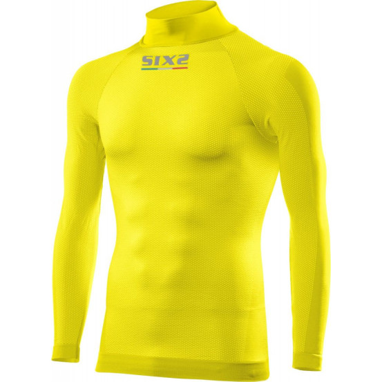 Maillot technique SIXS TS3 manches longues + col - Jaune fluo