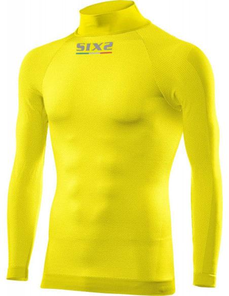 Maillot technique SIXS TS3 manches longues + col - Jaune fluo