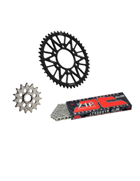 Kit chaine 520 alu anti-boue JT - 250 WRF 2001-2007