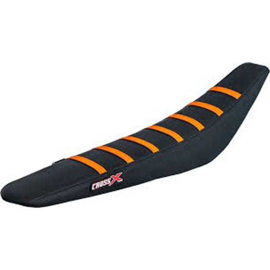Housse de selle CrossX avec bandes KTM 50 SX 2002-2008 Noir-Noir-Orange