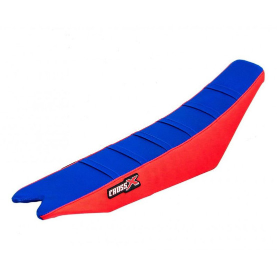 Housse de selle CrossX avec bandes BETA RR-RS 2020 Bleu-Rouge-Bleu