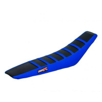 Housse de selle CrossX avec bandes Husqvarna 85 TC 2013-2017 Noir-Bleu-Bleu