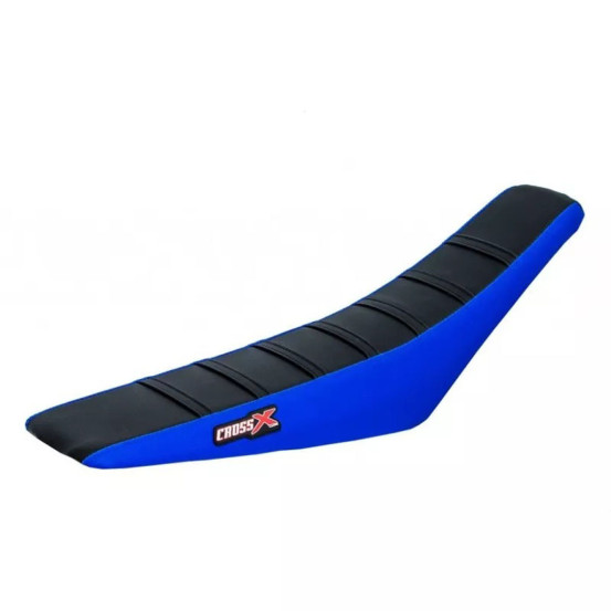 Housse de selle CrossX avec bandes SE-R/SEF-R 17-22 Noir-Bleu-Noir