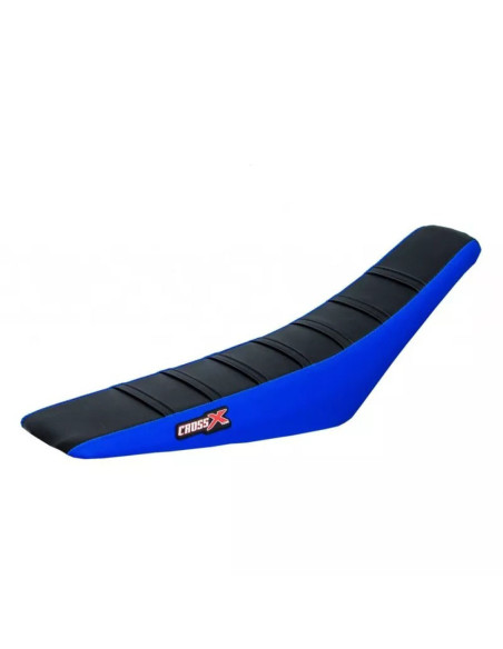 Housse de selle CrossX avec bandes SE-R/SEF-R 17-22 Noir-Bleu-Noir
