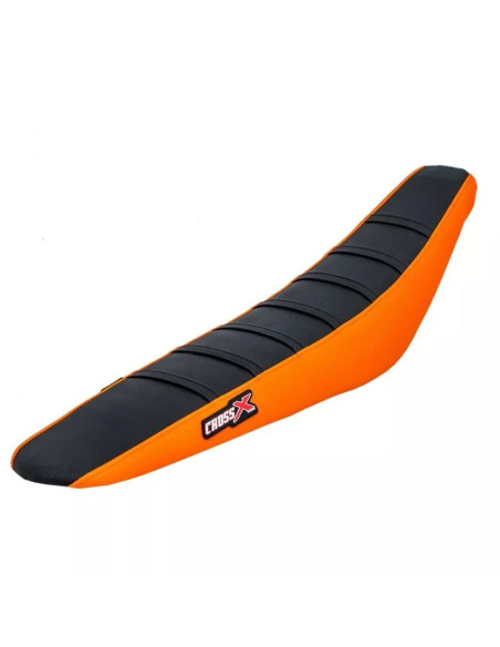 Housse de selle CrossX avec bandes KTM 85 SX 2013-2017 Noir-Orange-Noir