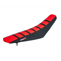 Housse de selle CrossX avec bandes Honda 125 250 CR 2000-2007 Rouge-Noir-Noir