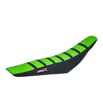 Housse de selle CrossX avec bandes Kawasaki 125 250 KX 2003-2007 Vert-Noir-Noir