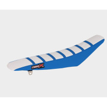 Housse de selle CrossX MX/ EN 2022-2023 Blanc-Bleu-Bleu