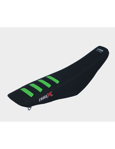 Housse de selle CrossX UGS WAVE KAWASAKI KXF 2017-2019 noir-vert