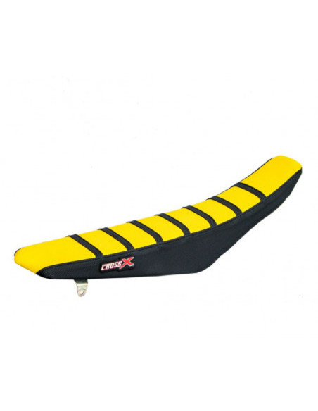 Housse de selle CrossX Suzuki 85 RM 2002-2014 Jaune-Noir-Noir
