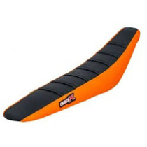 Housse de selle CrossX avec bandes KTM 50 SX 2002-2008 Noir-Orange-Noir