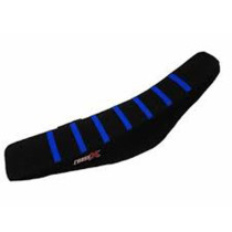 Housse de selle CrossX Racing avec bandes Yamaha 85 YZ 2002-2018 Noir-Noir-Bleu