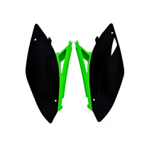 Plaques latérales - Noir Vert - RACETECH KAWASAKI 250 KXF 2009-2012