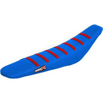 Housse de selle CrossX avec bandes KTM SX-F SX 2016-2018 EXC 2017-2019 Bleu-Bleu-Rouge