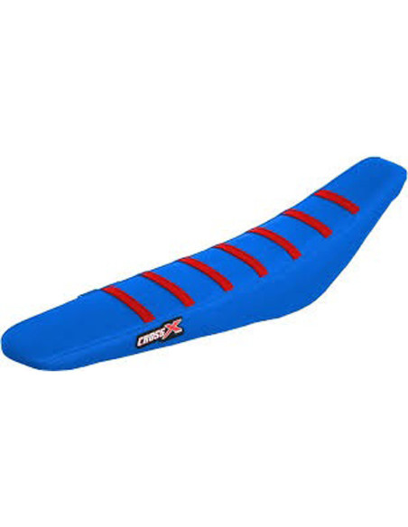 Housse de selle CrossX avec bandes KTM SX-F SX 2016-2018 EXC 2017-2019 Bleu-Bleu-Rouge
