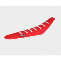Housse de selle CrossX avec bandes Gas Gas MC-MCF 2021 Rouge-Rouge-Blanc