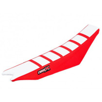 Housse de selle CrossX avec bandes BETA RR-RS 2020 Blanc-Rouge-Rouge